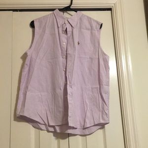 Ralph Lauren Sport Lilac Sleeveless Button Up